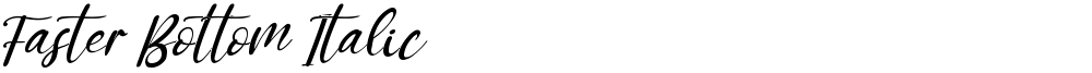 Faster Bottom Italic