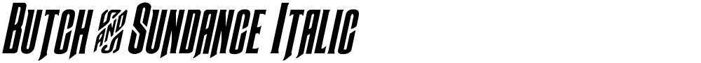 Butch & Sundance Italic