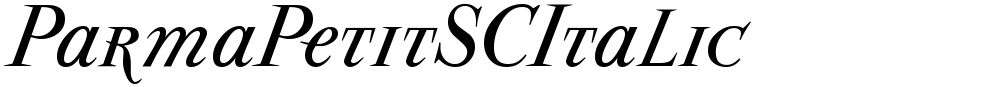 ParmaPetitSCItalic