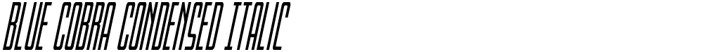Blue Cobra Condensed Italic