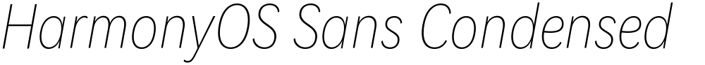 HarmonyOS Sans Condensed