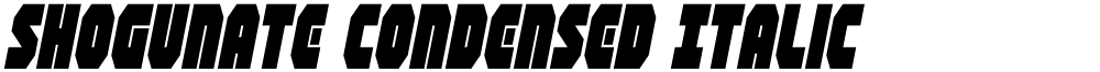 Shogunate Condensed Italic