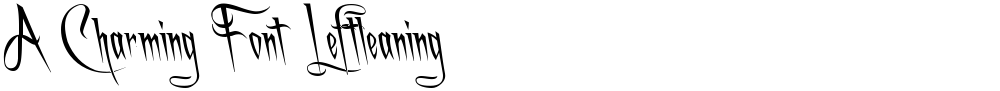 A Charming Font Leftleaning