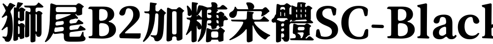 獅尾B2加糖宋體SC-Black