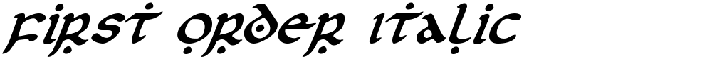 First Order Italic