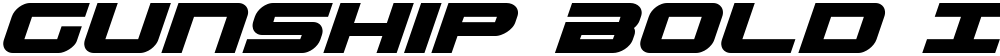 Gunship Bold Italic