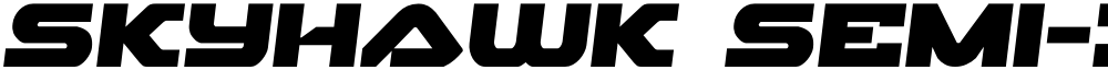 Skyhawk Semi-Italic