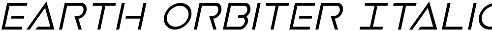 Earth Orbiter Italic