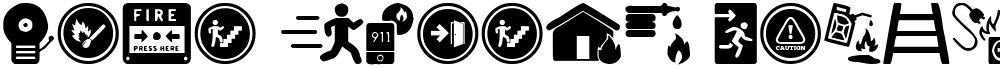 Fire Safety Icons