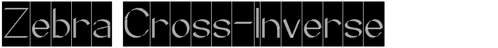 Zebra Cross-Inverse