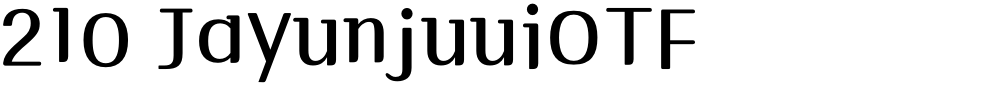 210 JayunjuuiOTF