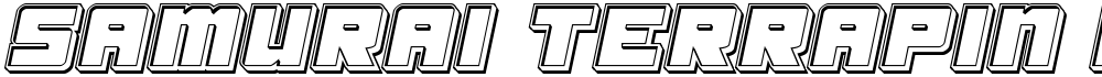 Samurai Terrapin Engraved Italic