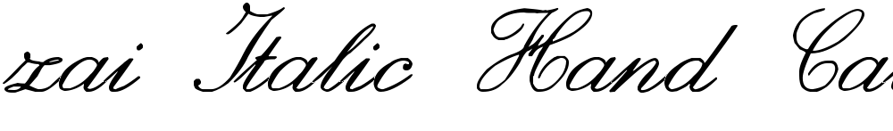 zai Italic Hand Calligraphy