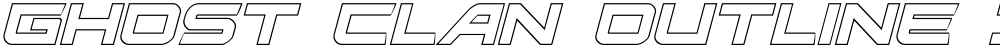 Ghost Clan Outline Italic