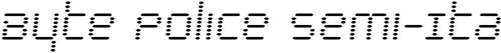 Byte Police Semi-Italic