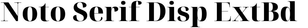Noto Serif Disp ExtBd