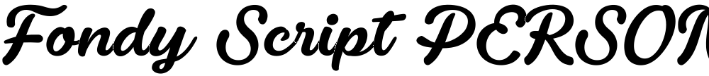 Fondy Script PERSONAL USE ONLY