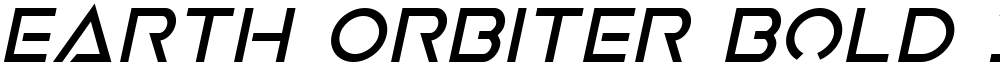 Earth Orbiter Bold Italic