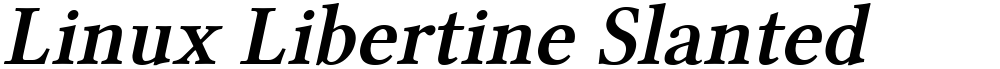 Linux Libertine Slanted