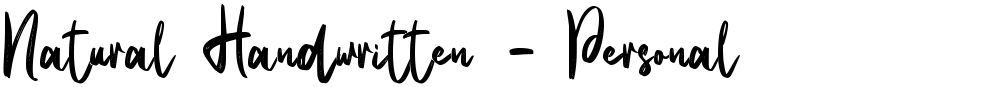 Natural Handwritten - Personal