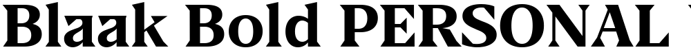 Blaak Bold PERSONAL USE