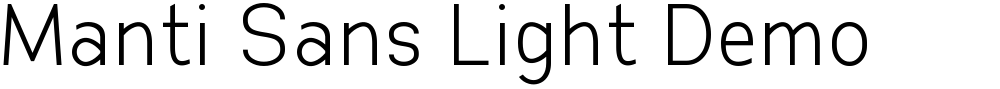 Manti Sans Light Demo
