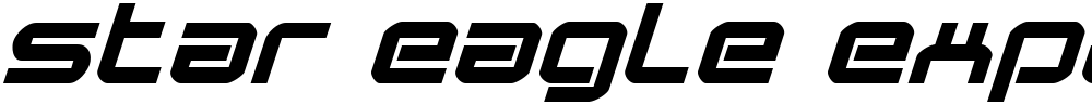 Star Eagle Expanded Bold Italic