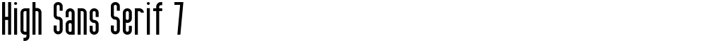 High Sans Serif 7