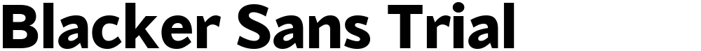 Blacker Sans Trial