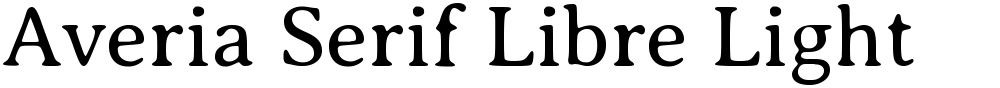 Averia Serif Libre Light