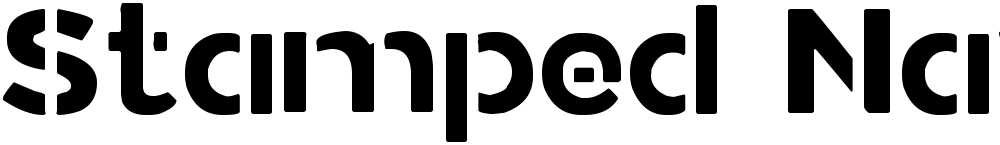 Stamped Navy Font Bold