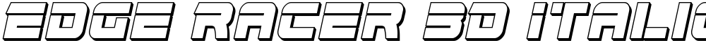Edge Racer 3D Italic