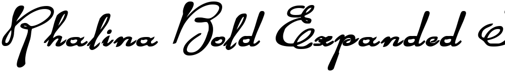 Rhalina Bold Expanded Italic