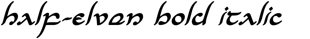 Half-Elven Bold Italic