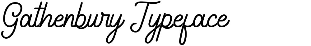 Gathenbury Typeface