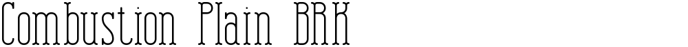 Combustion Plain BRK