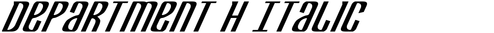Department H Italic