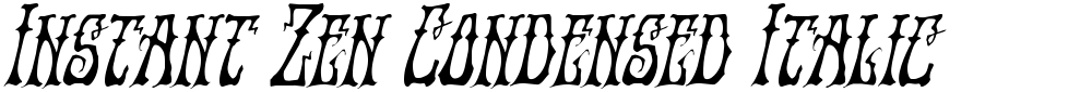 Instant Zen Condensed Italic