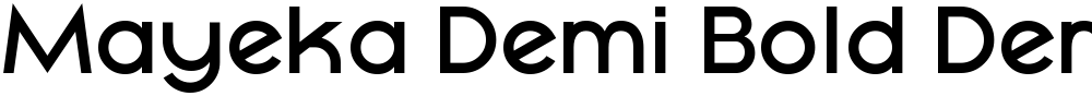Mayeka Demi Bold Demo