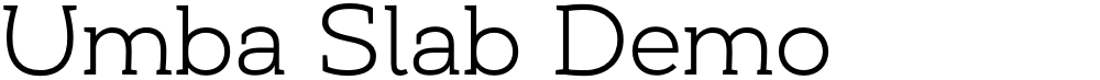 Umba Slab Demo