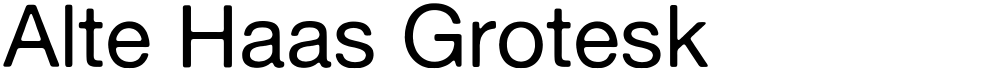 Alte Haas Grotesk