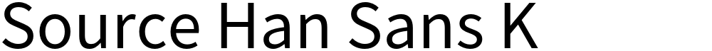 Source Han Sans K