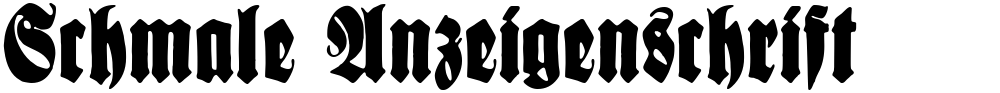 Schmale Anzeigenschrift