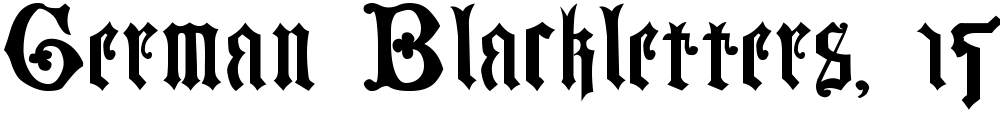 German Blackletters, 15th c.