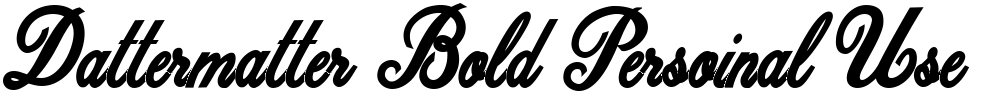 Dattermatter Bold Persoinal Use