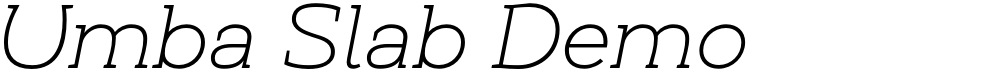 Umba Slab Demo