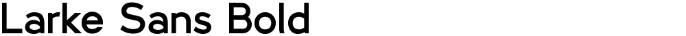 Larke Sans Bold