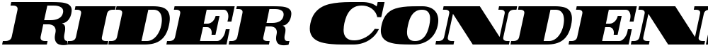 Rider Condensed