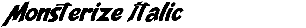 Monsterize Italic