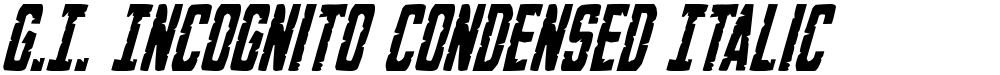 G.I. Incognito Condensed Italic
